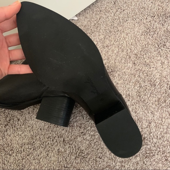 Anthropologie Black Heeled Booties Size 10 - Picture 3 of 6